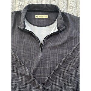 DONALD ROSS 1/4 Zip Pullover Sweater Shirt High End Size XL Charcoal & Gray